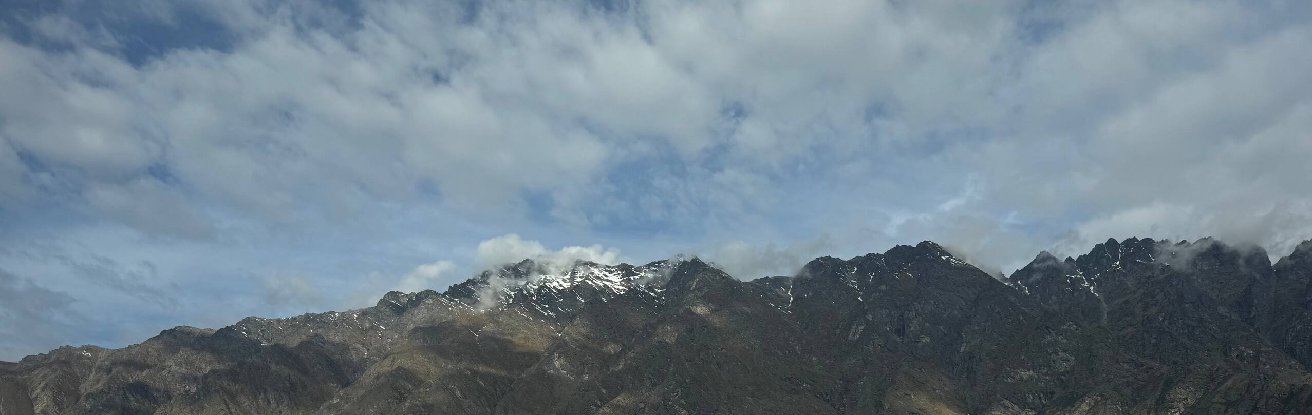 The Remarkables mountain range from Hanley's Farm